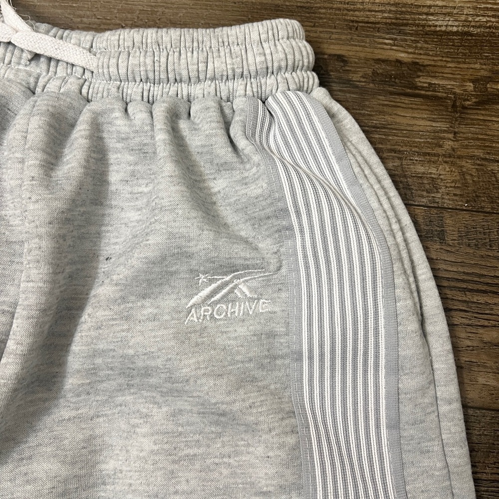 Essentials Gray Sweatpants With White Stripes - image 2